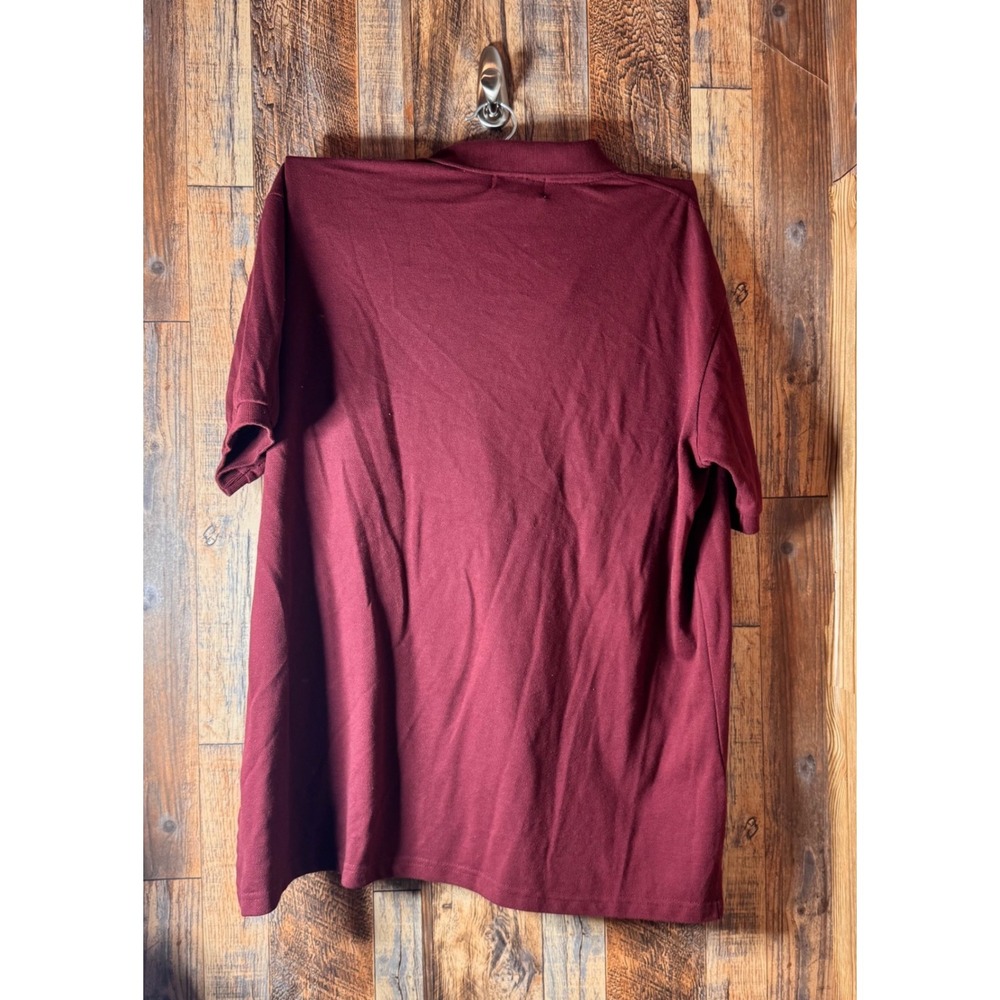Polo by Ralph Lauren Mens Polo Shirt XL Burgundy Short Sleeve Cotton Classic - Picture 4 of 6